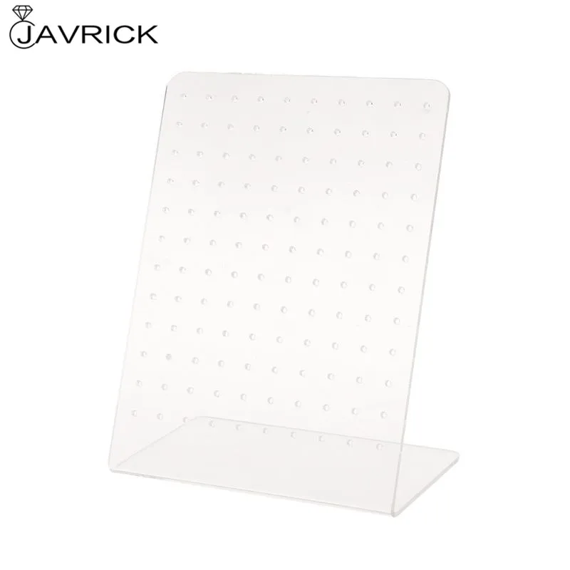 

Jewelry Shelf Display Rack Stand L Shape For Ear Stud Earrings 120 Slots Holder Bracket Boutique Decoration Storage Organizer