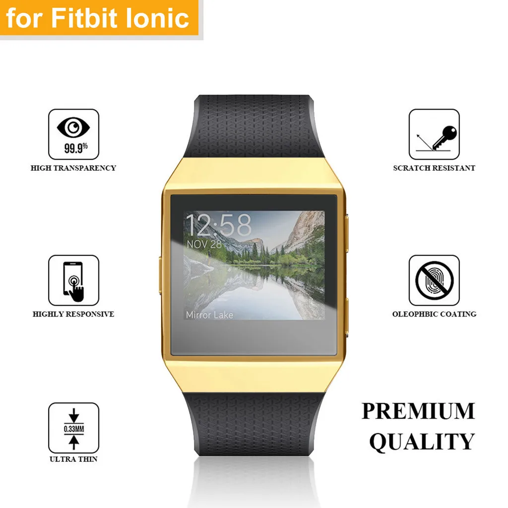 20/все вокруг экрана Защитный чехол для Fitbit Ionic Смарт часы покрытие из ТПУ протектор экрана закаленное 3D полное покрытие