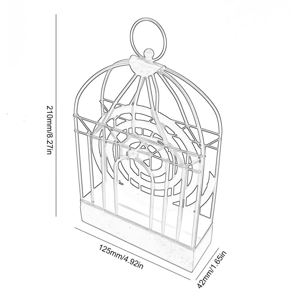 

Birdcage Mosquito-repellent Incense Holder Fire-resistant Hanging Nordic Wrought Iron Mosquito-repellent Incense Box