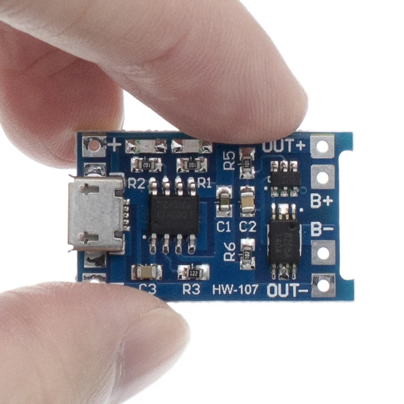 100 шт. 5 в 1 а Micro USB 18650 литиевая батарея зарядная плата модуль зарядного устройства