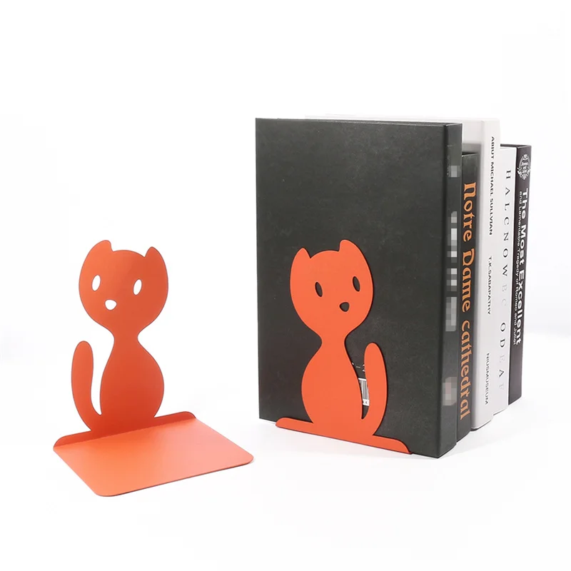 Книжная полка с милым котом для дома и офиса хранения книг детский черный цвет