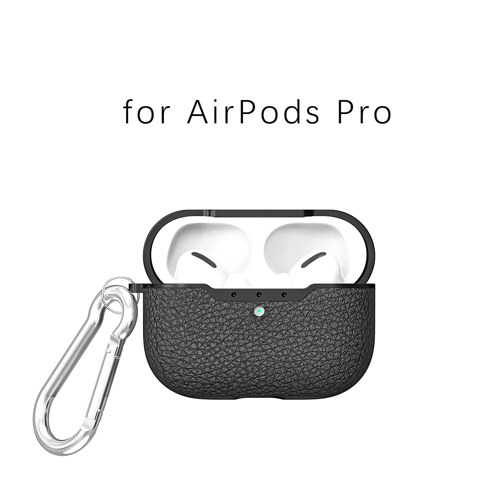 

Чехол для Airpods Pro, деловой чехол с зернистой текстурой, чехол для беспроводных Bluetooth наушников с сумкой для зарядки для Airpods Pro, мужской чехол