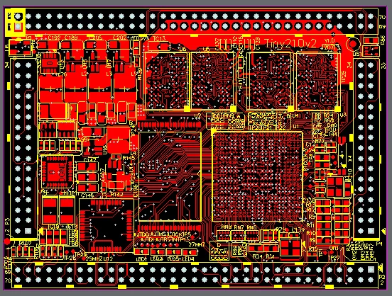 Smart210 V2, чертеж для печатной платы Tiny210 S5pv210