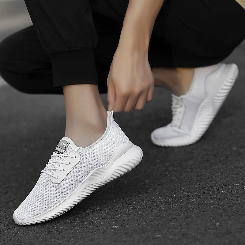 Мужские кроссовки новинка 2020 дышащая обувь для бега с одной сеткой молодежная