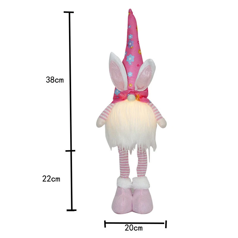 

Easter Glow Bunny Gnome Decoration Easter Faceless Doll Easter Dwarf Illuminate