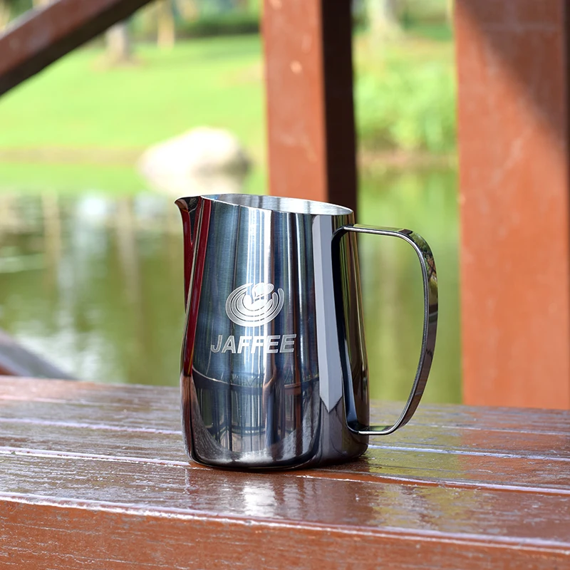 Стальной кувшин для взбивания молока кофе эспрессо бариста крафт латте 400