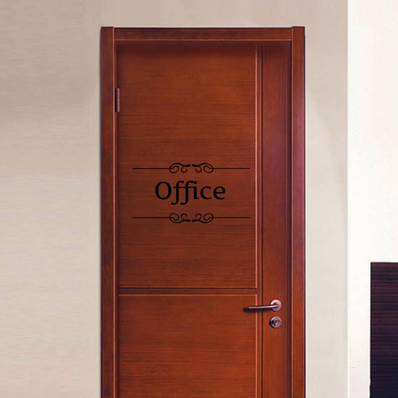 2 Office Кухня Ванная комната спальная; игровая офисная знак входа в туалет наклейки на дверь для домашнего декора Diy виниловые наклейки на стены - Цвет: 2 Office