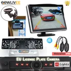 OOWLIVEE ЕС беспроводная ИК Лицензионная рамка для автомобилей номерной знак Автомобильная камера заднего вида монитор окно для GolfWVBMWSkodaToyota все