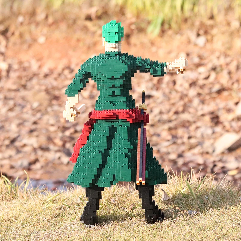 HC 9886 Аниме One Piece Roronoa Zoro Pirate 3D модель 3178pcs DIY Мини Алмазные блоки кирпичи игрушки