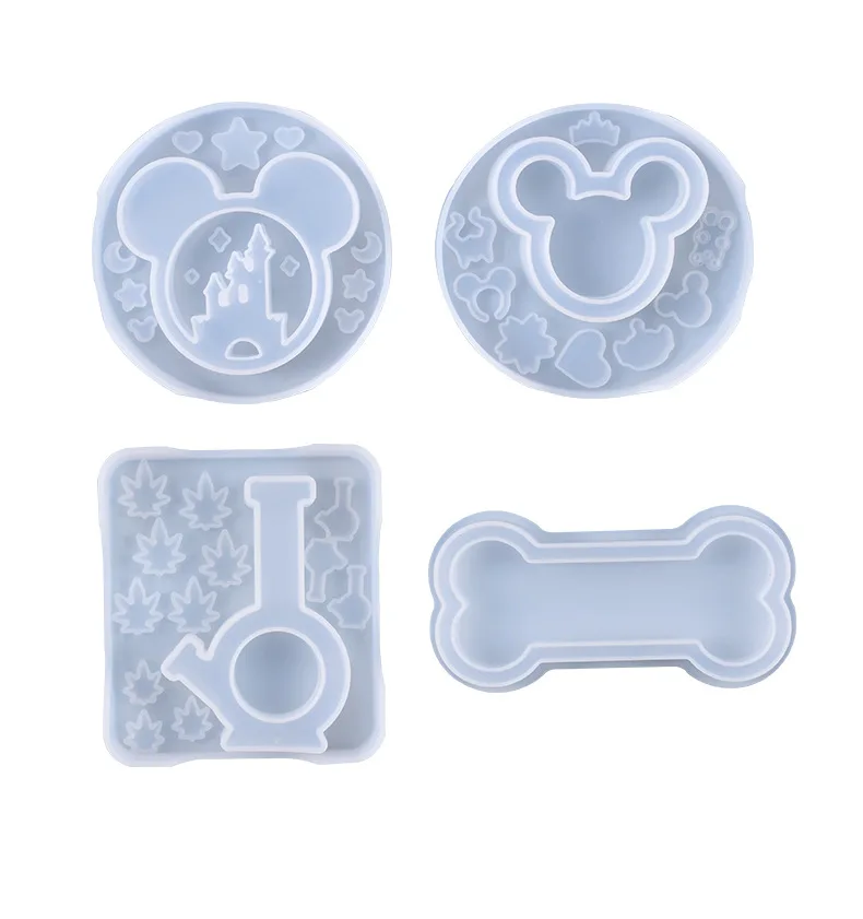 

Maple Leaf Bottle Shaker Mold Diy Keychains Pendant Mouse Castle Shaker Silicone Molds Epoxy Resin Tool Jewelry Accessory Making