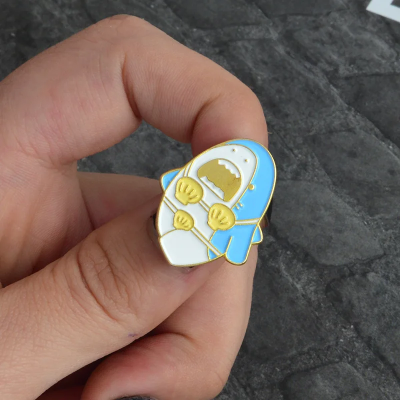 

ZF1405 Sea World Series Brooch Jewelry Enamel Pins And Brooches Cartoon Creative Metal Denim Hat Badge For Friends Kids