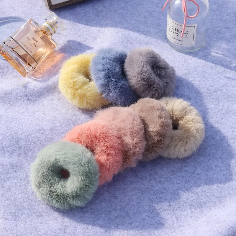 Резинка для волос 2 шт. аксессуары головной убор искусственный мяч из кроличьего