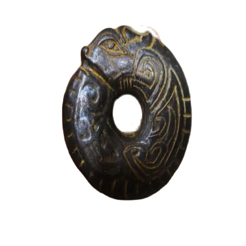 Коллекция культур красной горы Железный метеорит резной свинья Дракон