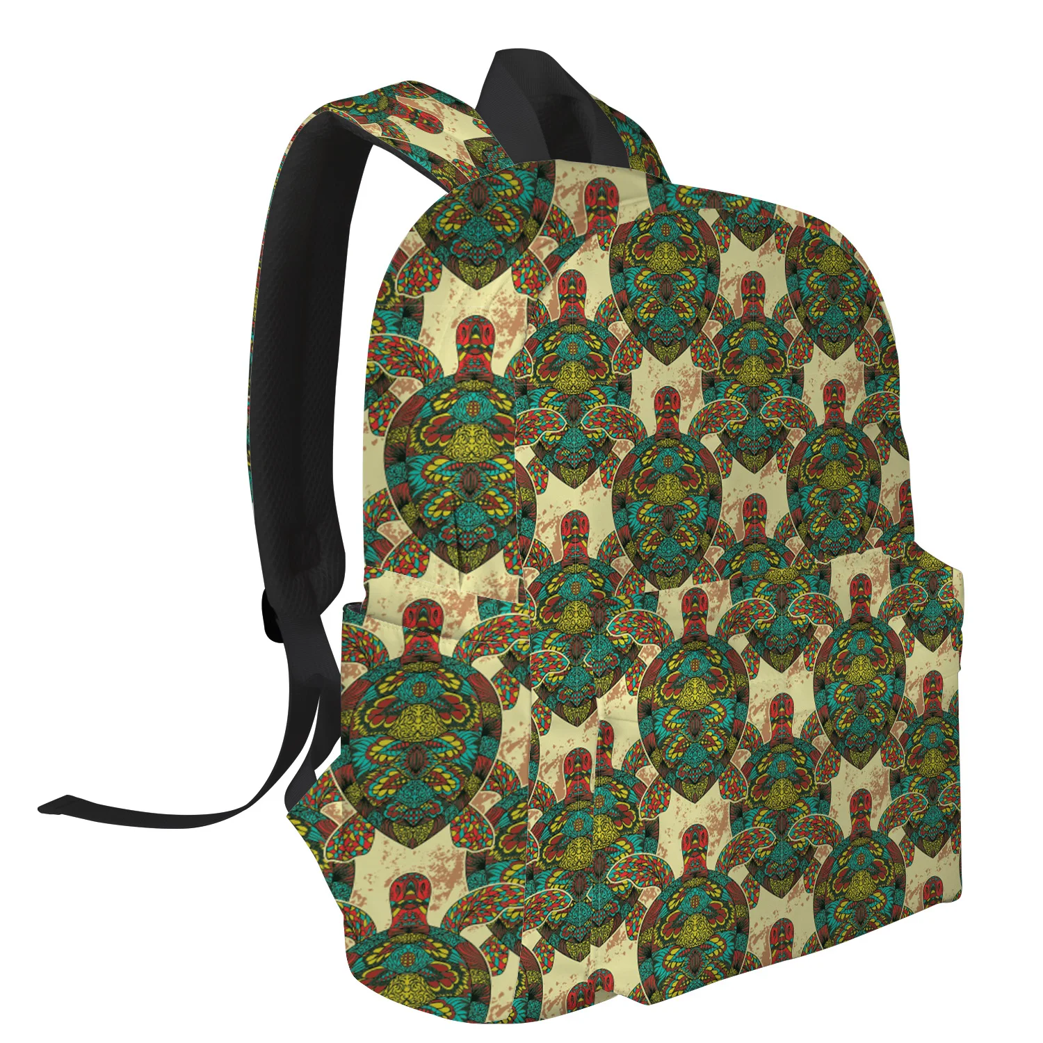 Decorative Turtle Art Life Element Sea Animal Nature Lace Backpack College Students Laptop Book Bag Casual School | Багаж и сумки