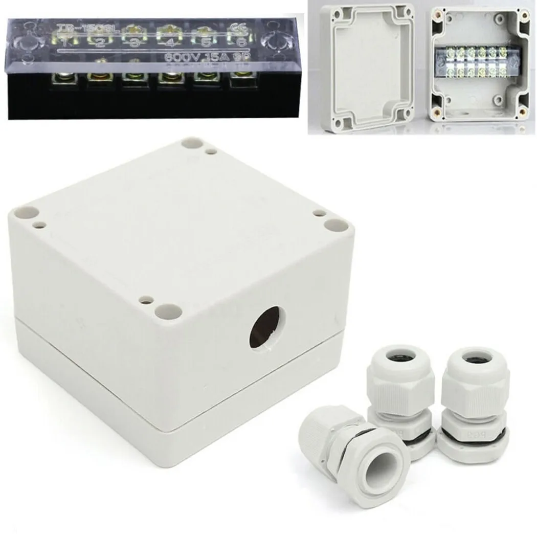 

83 * 81 * 56 Mm Waterproof Junction Box Cable Gland Indoor And Outdoor