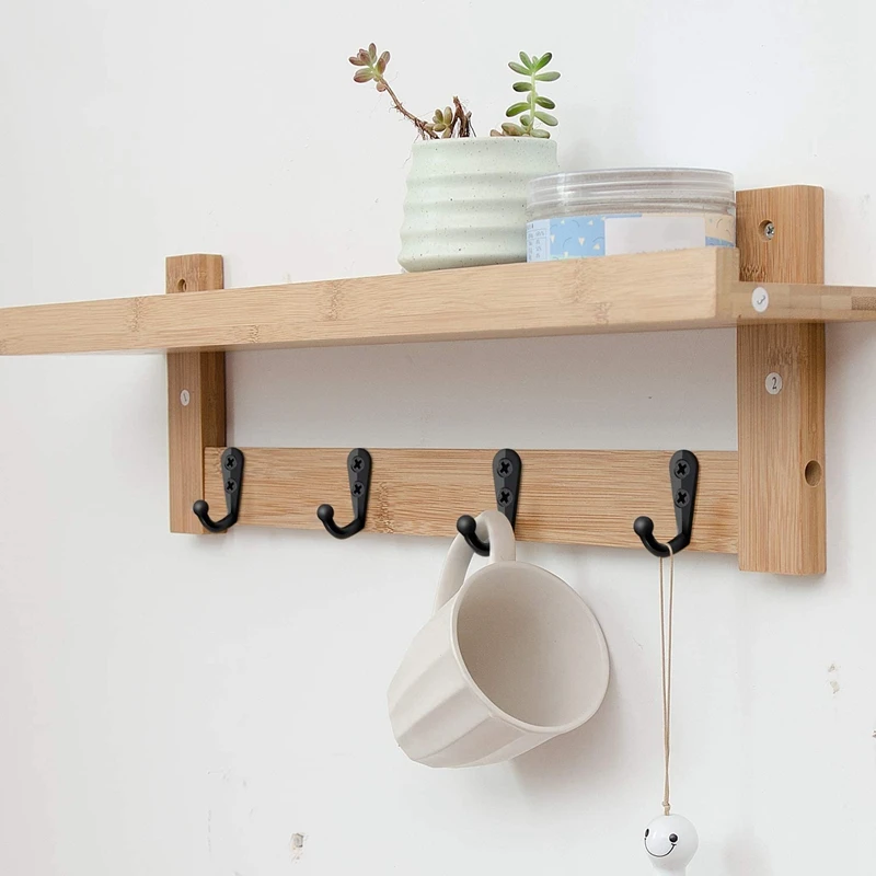 Акция! 100 штук двухствольный настенный крючок одинарный халат крючки для пальто и