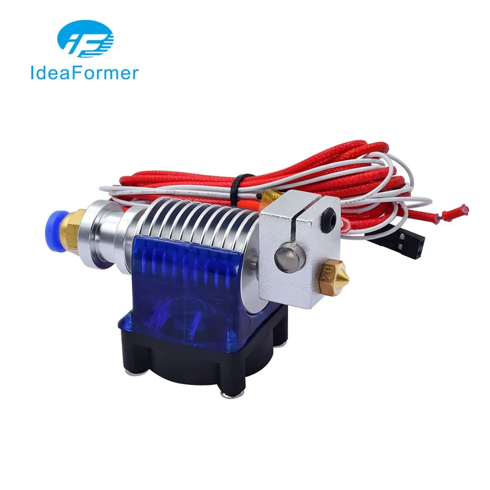 3d принтер все металлические j-головки Hotend V6 для 1,75 мм Боуден экструдер с тефлоновым 0,2 мм/0,3 мм/0,4 мм Насадка на большие расстояния