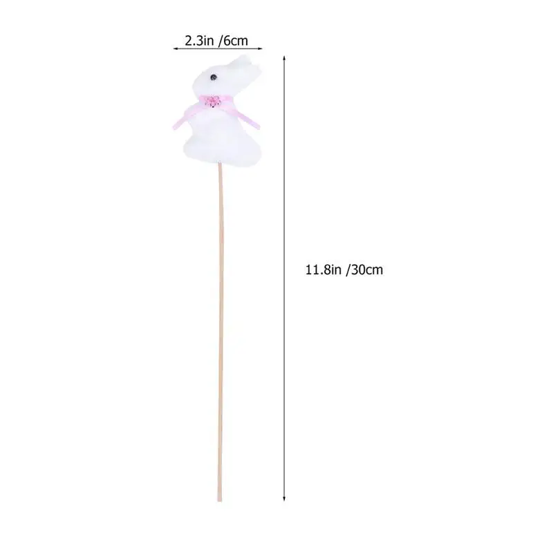 4 шт. флокированные вставки для кроликов фигурки торта имитирующие пасхальные