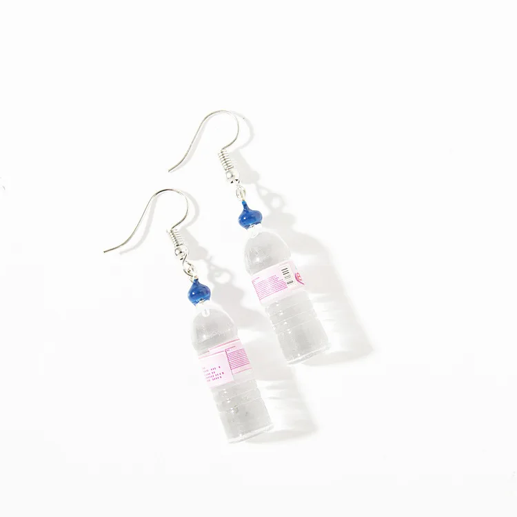 Минеральные бутылки для воды серьги пивные Милые простые и элегантные