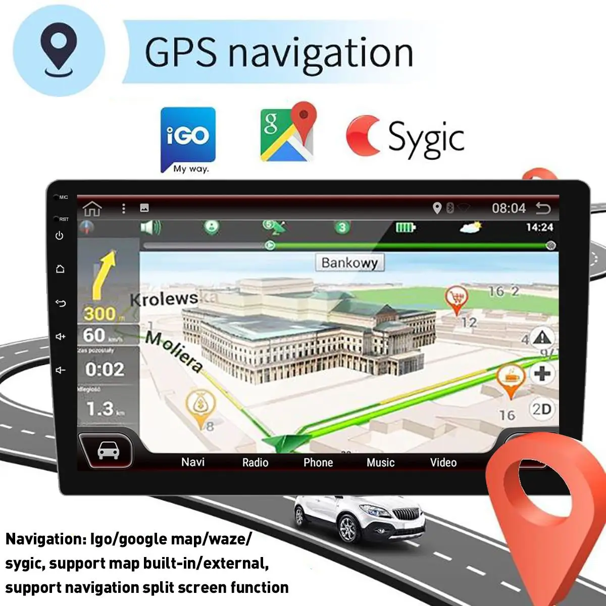 Автомагнитола PX6 1 DIN Android 9 0 дюймов 4 + 64 ГБ MP5 плеер 8 ядер bluetooth RDS GPS LVDS дисплей аудио