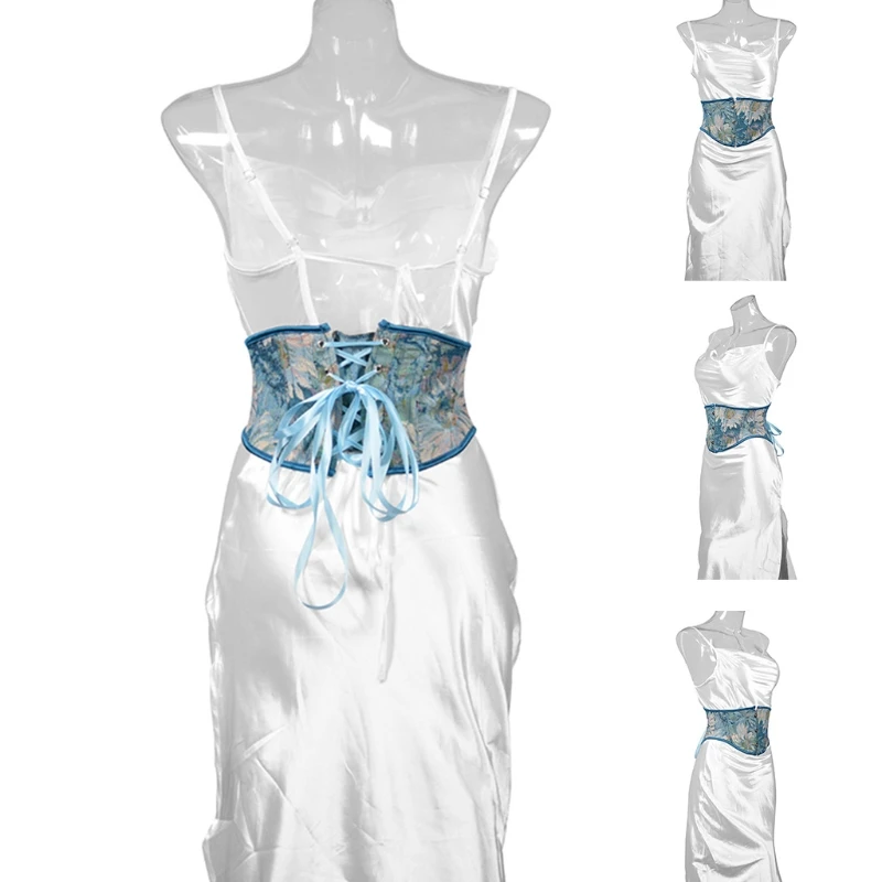 Женский корсет с масляным рисунком винтажный в стиле Харадзюку | Аксессуары для