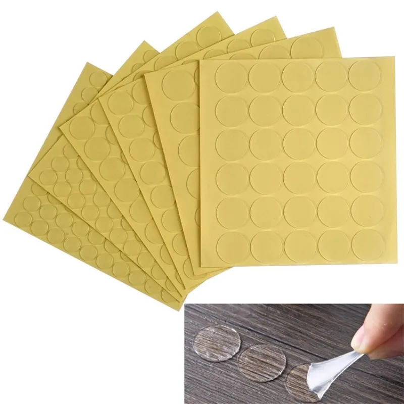 Белые прозрачные круглые двусторонние самоклеящиеся прочная клейкая лента