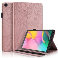 3d tree embossed tablet case for lenovo tab m10 hd 2nd gen tb x306x x306f x306 10 1 inch wallet stand cover film