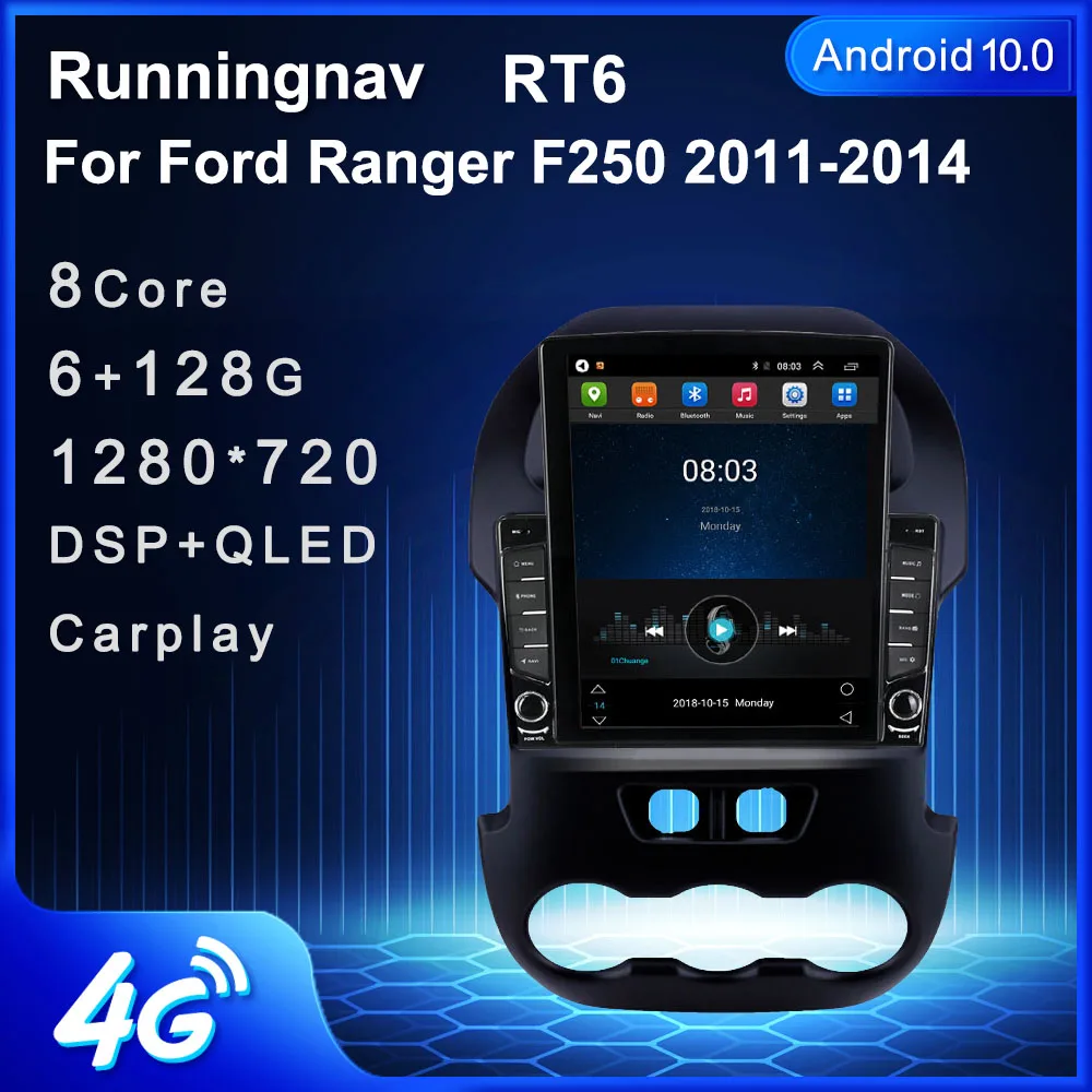 9 7 &quotAndroid 10 1 для Ford Ranger F250 2011 2014 автомобиль Радио Мультимедийный видеоплеер