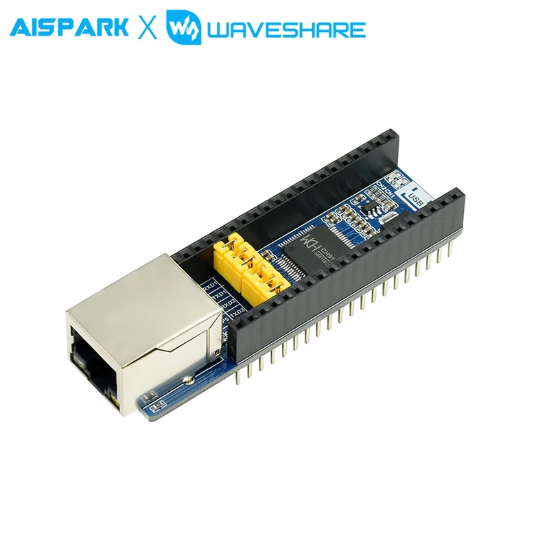 

AiSpark Ethernet-преобразователь UART для Raspberry Pi Pico, 10/100M Ethernet