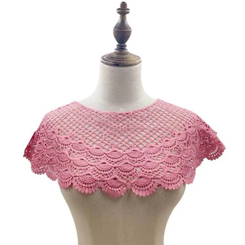 Pink Черный кружевной воротник двухсторонняя одежда аппликация вышивка DIY костюм декоративный швейные изделия - Цвет: Pink