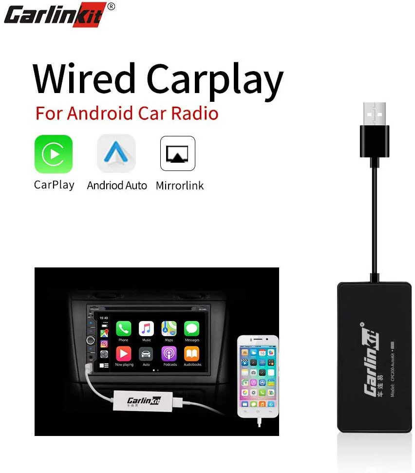 Carlinkit USB Smart Link Apple CarPlay Dongle для Android навигационный плеер мини USB Carplay Stick с Android авто