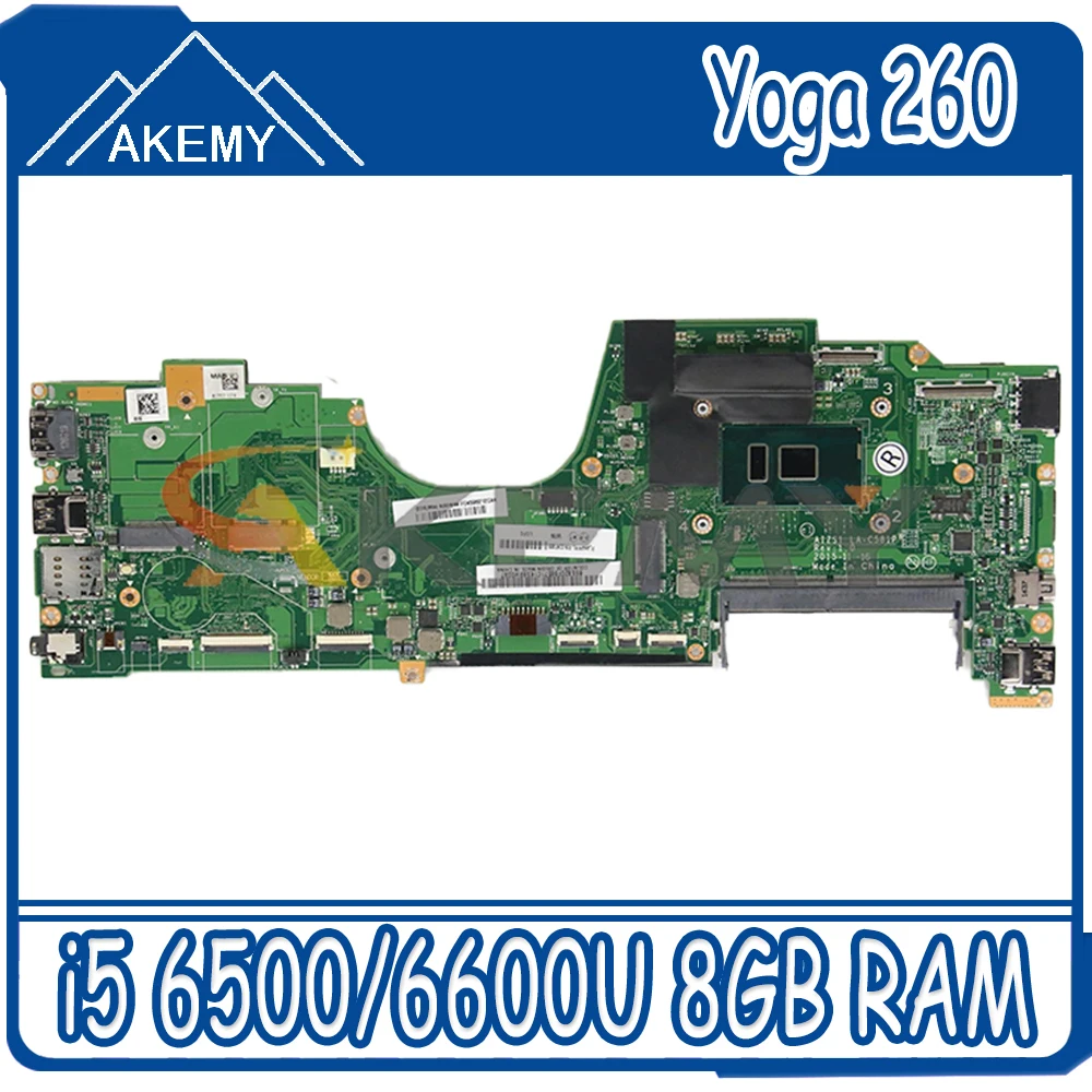 Для Lenovo ThinkPad Йога 260 ноутбук материнская плата LA-C582P i5 6500/6600U 8 Гб оперативная