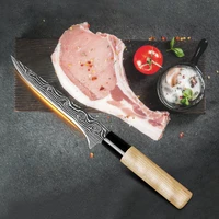 knife for boning meat laser damascus fish filleting knife stainless steel kitchen knife for fruit vegetable butcher knife