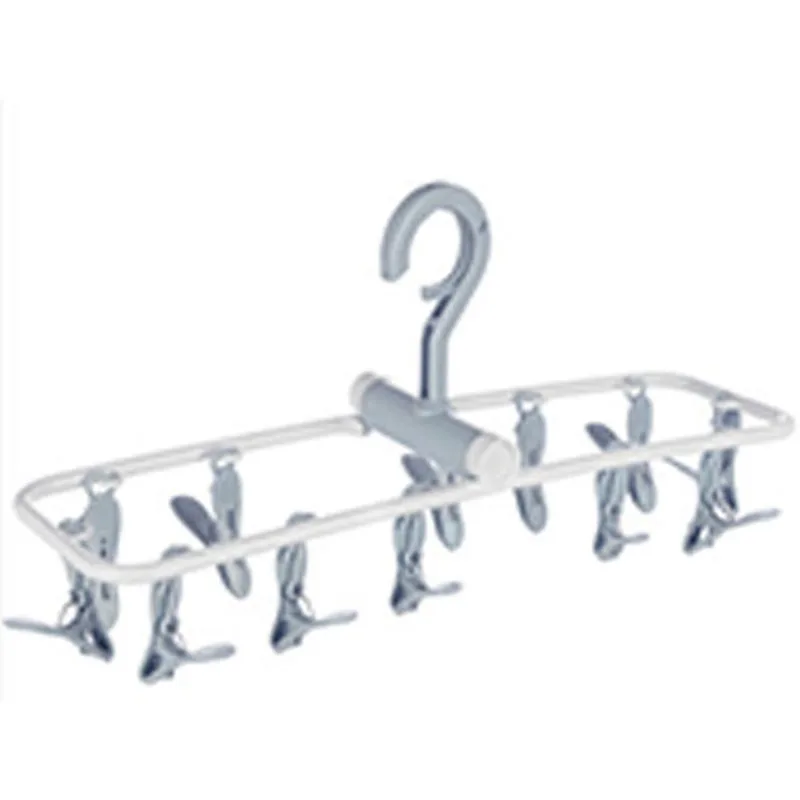 Многофункциональная Складная сушилка для одежды 12 зажимов пластиковая нижнее