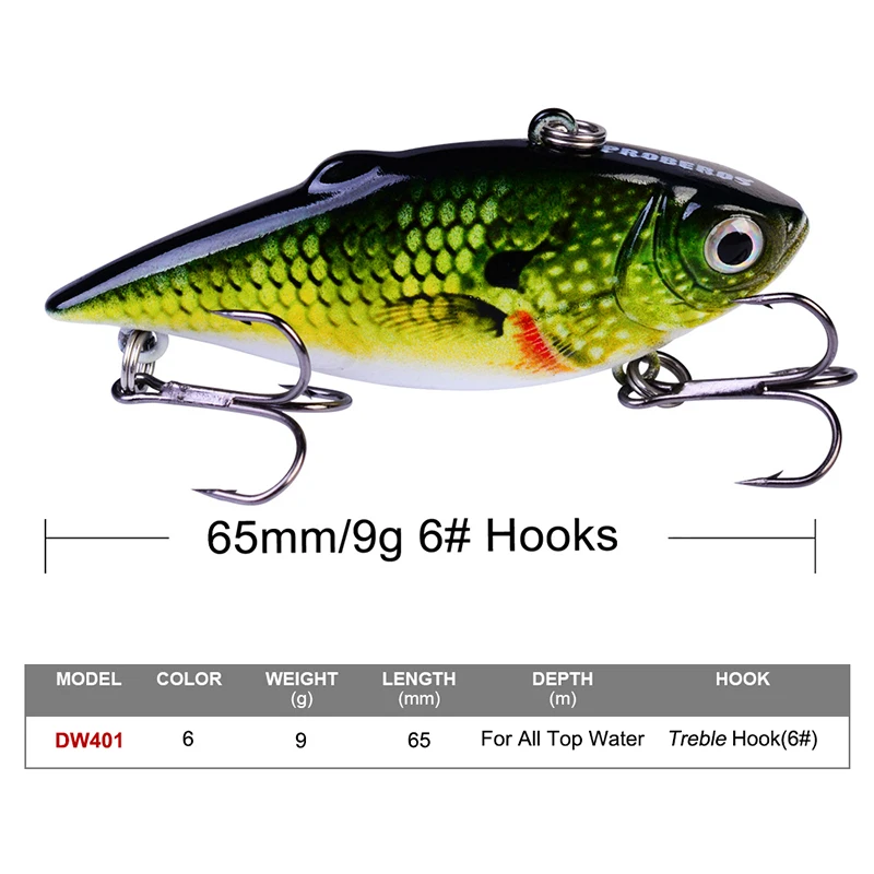 Sunlure 1 шт. VIB рыболовная приманка 6 5 см-9 г жесткая Приманка Crankbait искусственная 3D Eyes
