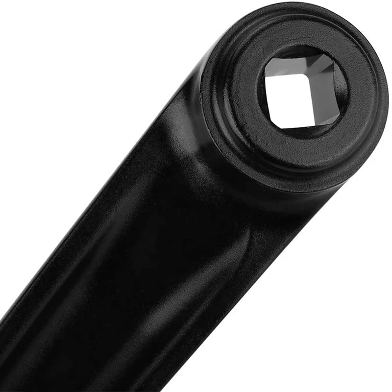 

170mm Bike Crank Arm Aluminum Alloy Single Speed Crankset for Bicycle Mountain Road Bike (Rhombic Hole-Black)