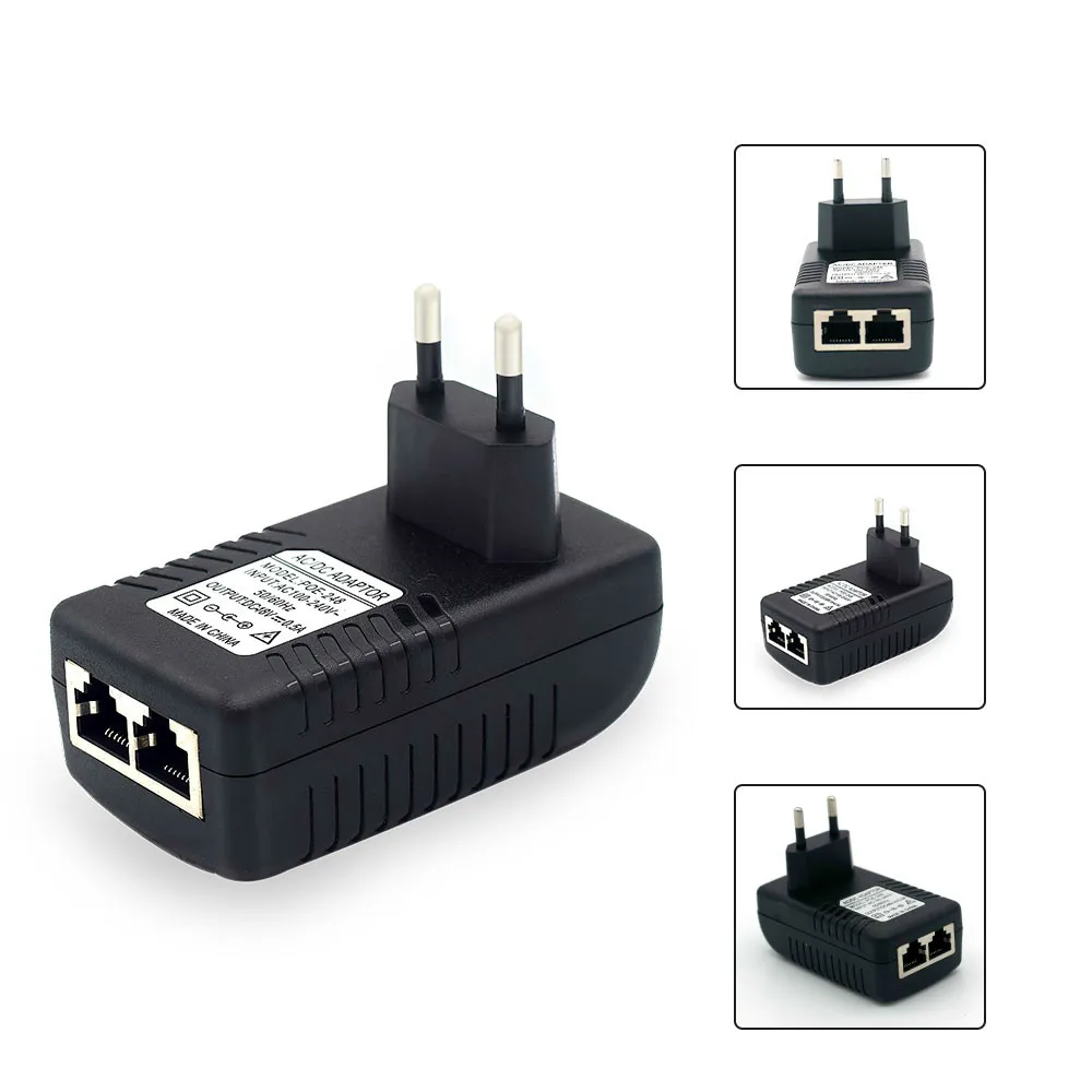 POE инжектор AC220V к DC12V 1A DC48V 0.5A Power Supply Over Ethernet Инжектор адаптер EU/UK/US на выбор|Коробки
