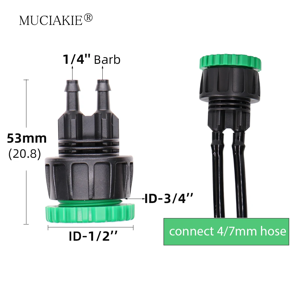 Садовый кран MUCIAKIE 3 шт. переходник для шланга с резьбой 1/2 дюйма 3/4 на 4/7 мм 8/11 16 | Дом