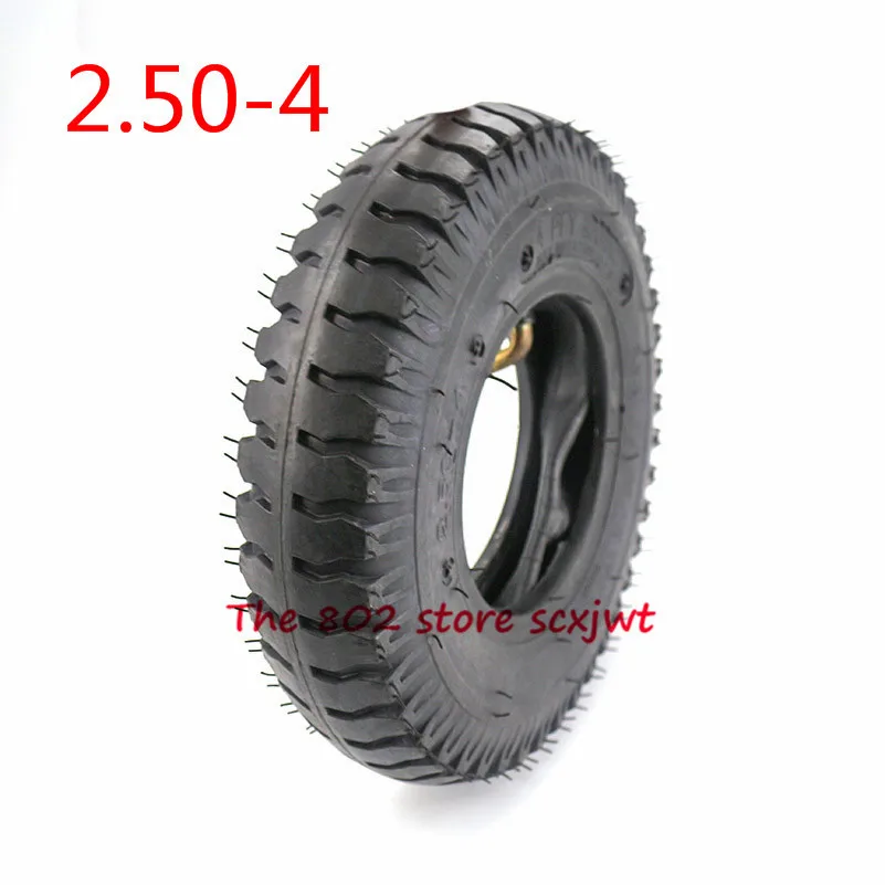 

High performance Mini Electric vehicle 2.80/2.50-4 Pneumatic Wheel with Inner and Outer Tyres 280/250-4 tube tire
