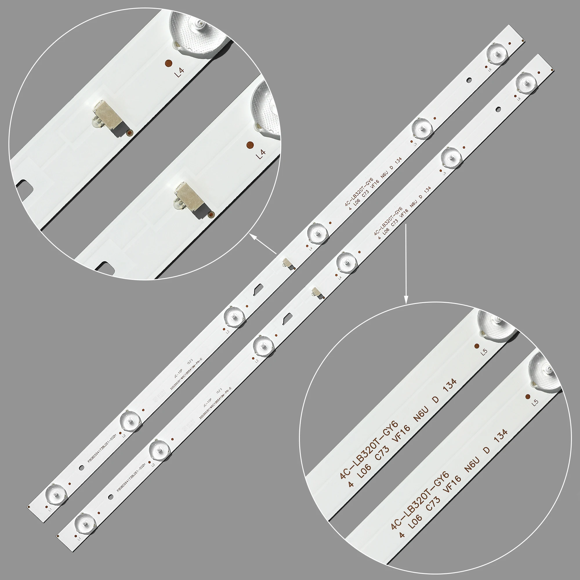 

LED backlight strip 6lamp for JL.D32061330-004AS-M 4C-LB320T-JF3 H32B3913 THOMSON 32HS3013 LVW320CSDX E19 V29 E13 V57 W32H W32S