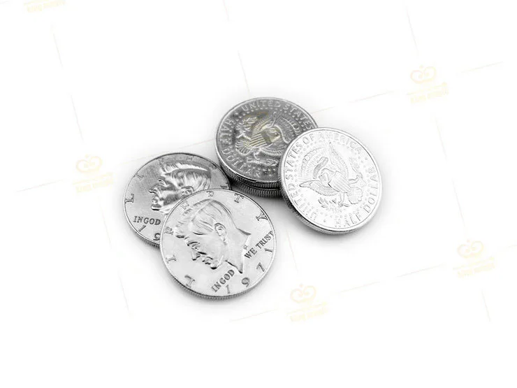 1pcs Silver/Gold Color Magic Coin Half Dollar Top Quality Tricks Magician Gimmick | Игрушки и хобби