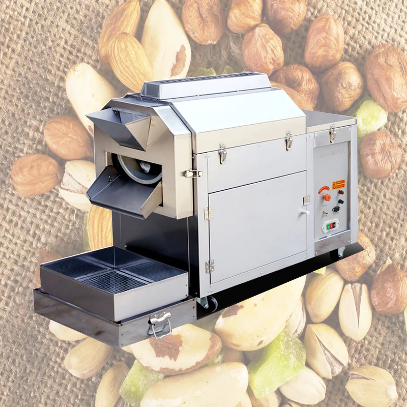 

Nut Processing Machine For Nuts Peanuts Macadamia Nut Chickpeas Commercial Stainless Steel Nuts Roasting Machine