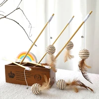 pet products cat supplies funny cat toy fishing rod kitten cat pet toy stick cats accessories funny cat stick random color