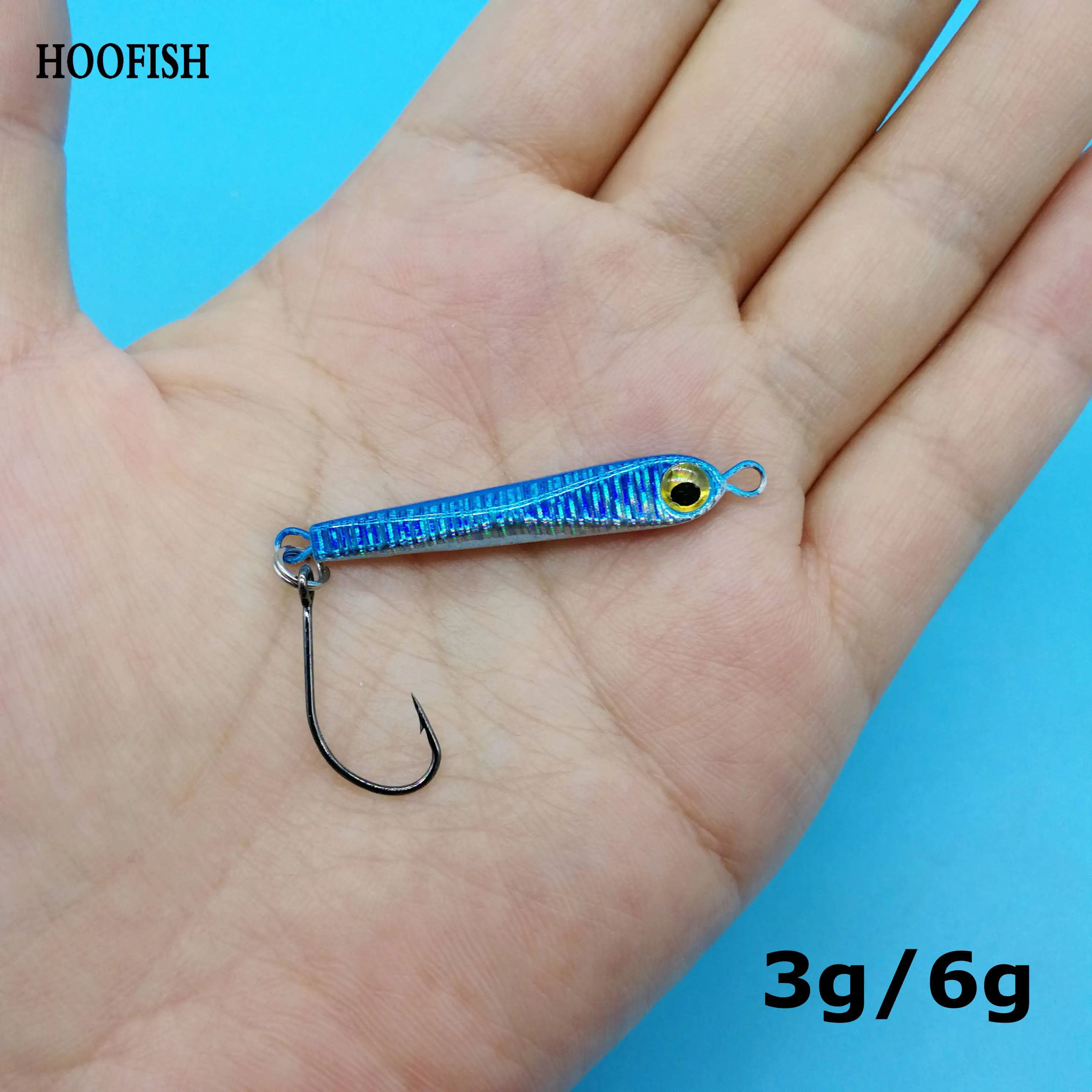 HOOFISH 3 шт./лот мини дергающаяся Рыбная приманка с одинарным крючком 3g/6g микро