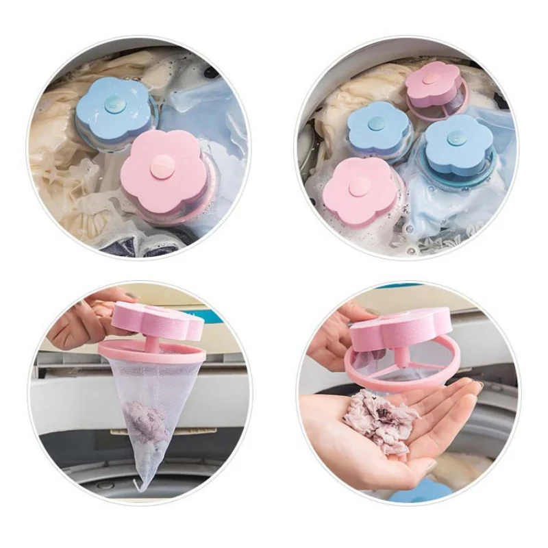 Шарики для чистки волос мешки белья диски сбора грязного волокна сетчатый фильтр