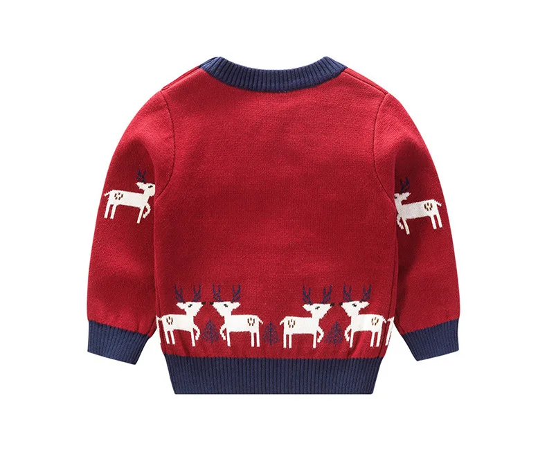 Рождественские свитера для детей Новинка 2019 года сезон осень-зима вязаный свитер
