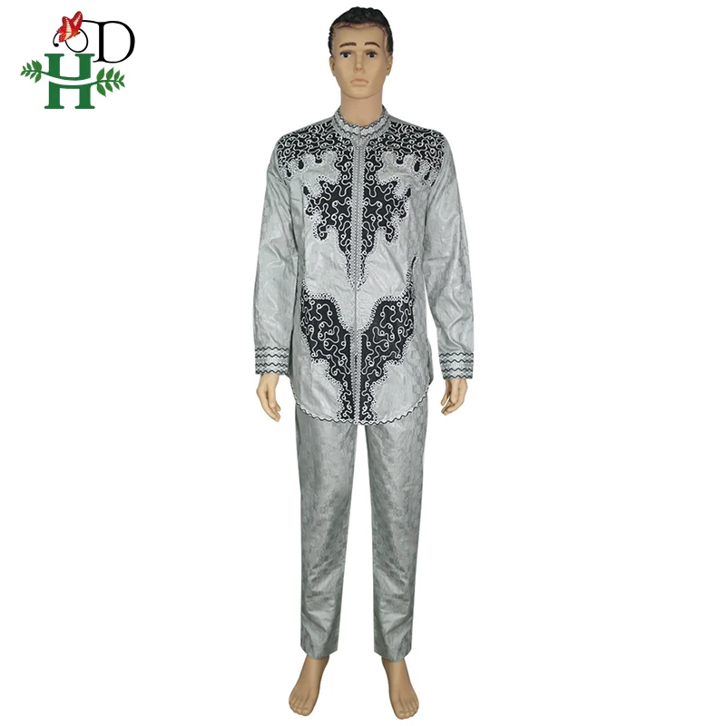 Африканская мужская одежда H & D Дашики рубашка брюки костюм для мужчин топы с