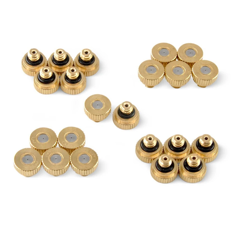 

10 Pcs 3/16" Male Thread 0.2/0.3/0.4/0.5mm Brass Spray Nozzle Garden Lawn Greenhouse Irrigation Spray Nozzle