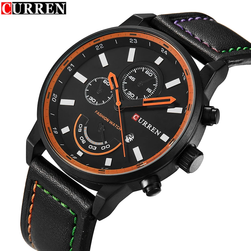 

Часы Мужские CURREN Top Merk horloge voor mannen merk кварцевые мужские часы с циферблатом Ronde аналог horloge met Datum спортивные часы кварцевые