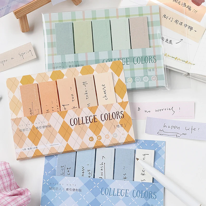 Стикеры для заметок 100 шт. в японском стиле | Канцтовары офиса и дома